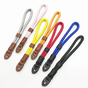 Handmade Nylon máy ảnh kỹ thuật số cổ tay dây đeo tay Grip bện dây đeo cổ tay cho Canon Sony kỹ thuật số SLR máy ảnh vành đai