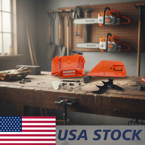 Kit Combinato di Copricatena, Piastra di Protezione, Collare e Viti per Avviamento a Strappo con Punte Grandi per Motoseghe Compatibili - Product Image 5