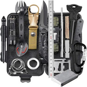 Kit di Sopravvivenza Multifunzione per Avventure all'Aperto, Attrezzatura per Prevenzione Disastri, Scatola degli Strumenti per la Sopravvivenza con Fischietto e Acciarino - Product Image 1