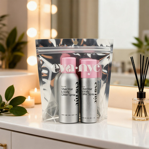 Bolsas de Plástico Transparentes con Frente de Papel Metálico para Envasado de Productos Cosméticos, Impresión Personalizada - Product Image 1