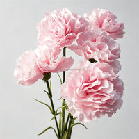 L-385 Carnation rose artificielle de qualité supérieure, fleur décorative artificielle, bouquet de mariage, carnation au toucher réel, artificielle