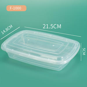 Boîte à <span class=keywords><strong>lunch</strong></span> jetable en plastique de 24 oz, résistante à la chaleur et compatible micro-ondes, récipient alimentaire sûr pour les repas chauds, classique pour la cuisine - Product Image 5