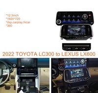 Écran Android de haute qualité de 12,3 pouces, autoradio GPS de navigation pour LC300 Toyota Land Cruiser LC300 2022 à Lexus LX600