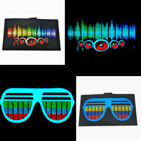 Produits phares : Égaliseur sonore LED de haute qualité, panneau EL pour chemises de boîte de nuit, design tendance, t-shirt