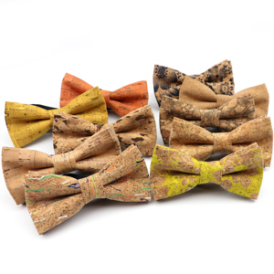 Nouvelle collection <span class=keywords><strong>noeud</strong></span> <span class=keywords><strong>papillon</strong></span> en bois liège pour enfants, faits à la main, solide, à la mode, fête de mariage, cadeau en bois - Product Image 1