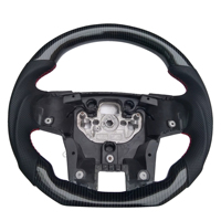 Volant sport tout-terrain LED personnalisé en fibre de carbone et cuir perforé pour Ford Ranger Everest 2016-2020