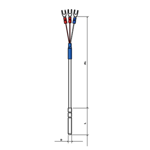 Tùy chỉnh thép không gỉ ống thẳng RTD thăm dò PT100 cảm biến nhiệt độ - Product Image 2
