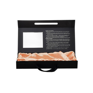 Hair Extension Custom Cosmetic <b>Gift</b> Boxes <b>Large</b> Magnetic Luxury Black Wig <b>Box</b> Packaging - Product Image 1