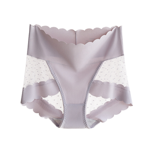 Braguitas de malla sin costuras de cintura alta al por mayor, estilo japonés con lunares, control de abdomen, transpirables, ropa interior de verano - Product Image 2