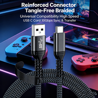 Câble USB-A vers USB-C OEM ODM à vente rapide, USB 3.2 Gen2 10 Gbps 3A, charge rapide, câble tressé en nylon pour téléphone portable et ordinateur portable