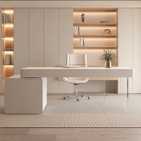 Bureau de style crème bureau blanc pur pour salon de beauté bureau de consultation médicale avec tiroir bureau d'ordinateur
