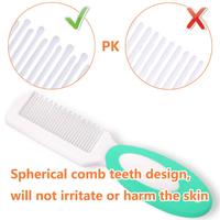3 PCS Ensemble de toilettage pour nouveau-nés et tout-petits Poils doux naturels Peigne Brosse à cheveux pour tout-petits Nettoyage de bain Proofing