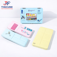 Boîte en métal personnalisée pour aquarelle, palette de peinture vide, étui portable pour artiste, coffret de peinture OEM ODM