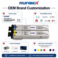Module transcepteur optique Gigabit SFP 1.25G BIDI 3km Tx1310nm Rx1490nm Simplex LC SMF DDM pour centre de données FTTH pour Cisco