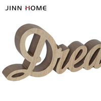 Jinn Home Dream Panneau en bois de style antique Décorations murales pour la maison Artisanat et boîtes en bois MDF avec lettres de sculpture sûres