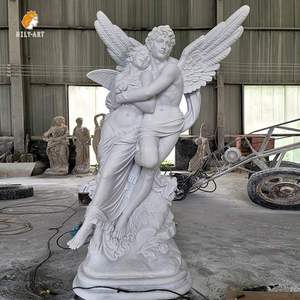 Statue de <span class=keywords><strong>Psyche</strong></span> <span class=keywords><strong>et</strong></span> de <span class=keywords><strong>Cupidon</strong></span> grandeur nature en marbre, sculpture décorative antique en pierre naturelle pour amoureux, à vendre - Product Image 6