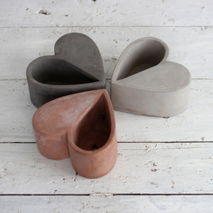 กระถางซีเมนต์อวบน้ำพร้อมช่องระบายน้ำ,รูปหัวใจสีสวยสไตล์สร้างสรรค์สำหรับตกแต่งสวนในบ้าน - Product Image 5