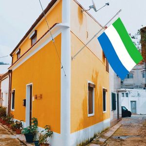 Drapeaux de Sierra Leone en gros 3x5 pieds, en polyester 68D/100D, personnalisables pour toutes les nations, livraison rapide d'un fournisseur fiable - Product Image 4