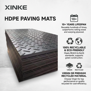 Dayanıklı 4x8 özel kesme UHMW çim çim koruma levhası HDPE zemin matı hafif plastik levhalar 10mm 15mm kalınlığı - Product Image 2