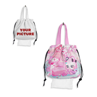 Sac à mouchoirs de voyage facile à transporter, pochette à cordon, pochette à mouchoirs suspendue, sac à mouchoirs multi-usages personnalisé avec motif d'anime