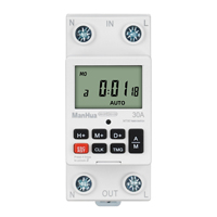 Manhua MT90 Pompa Digital Modular Cerdas Motor Beban Berat Saklar Timer Waktu 30A 40A 230VAC Bertenaga Baterai 7 Hari 24 Jam