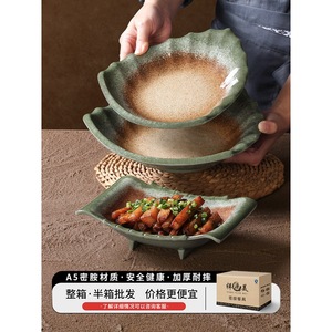Xiangyuan <b>melamine</b> tableware <b>plates</b>, commercial creative restaurant and hotel stir-fry <b>plates</b>, Sichuan cuisine restaurant deep - Product Image 2