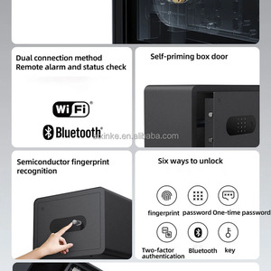 Nouvelle Boîte de Dépôt Sûr Intelligente <span class=keywords><strong>Mijia</strong></span> Mi Wifi BLE 30cm avec Plaque d'Acier Anti-Perçage et Reconnaissance d'Empreintes Digitales à Semi-Conducteur pour l'Application <span class=keywords><strong>Xiaomi</strong></span> - Product Image 4