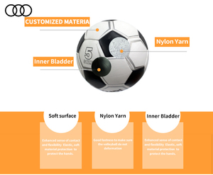 Bóng đá chất lượng cao bằng da PU, sản xuất trực tiếp từ nhà máy Aolan, in logo tùy chỉnh, bóng đá chính thức với ruột bóng bằng butyl - Product Image 3