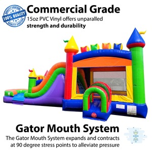 <span class=keywords><strong>Mega</strong></span> Inflatable trượt nước Bounce House Combo với quạt gió, cầu vồng <span class=keywords><strong>Bouncer</strong></span> - Product Image 5