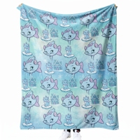Couverture en flanelle tricotée unie respirante personnalisée OEM avec logo, ultra chaude et douce, pour lit, canapé ou genoux, toutes saisons