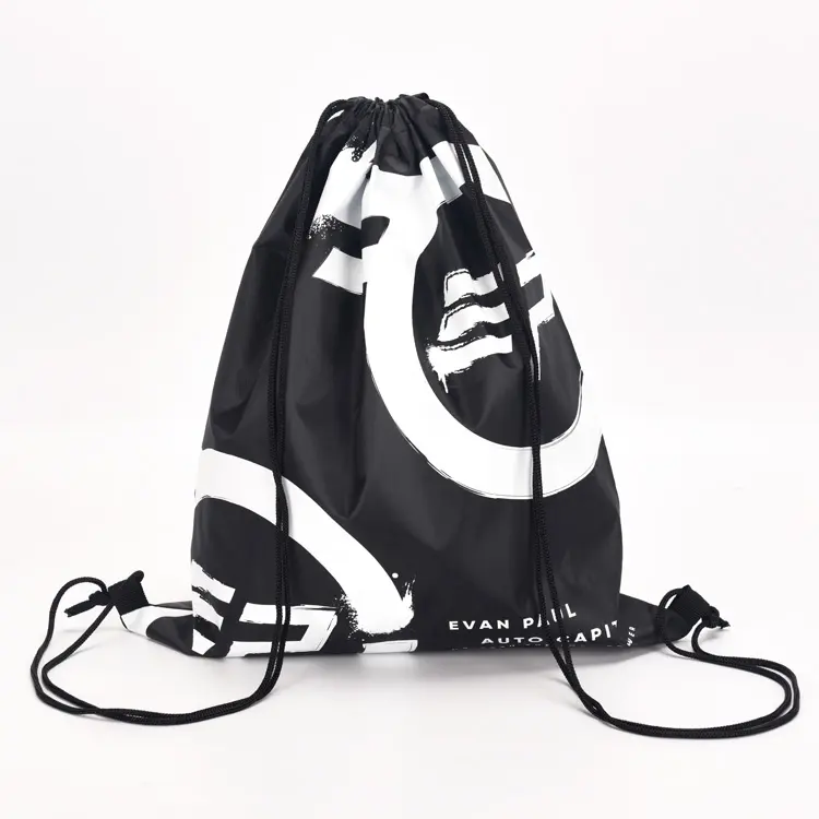 Mochila de cordão de poliéster 210d, bolsa de cordão personalizada promocional de alta qualidade