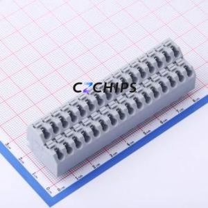 KF250T-5.0-2*16P Spring Terminal Block Through hole Component (THT),P=5mm Connector 2x16P 5mm Gray 32P - Product Image 1