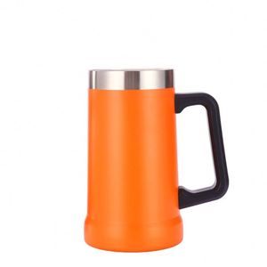 Custom Logo Big Grip Stein Stainless Steel Mug Double Wall Vacuum Insulation Handgrip Beer Tumbler - Product Image 4