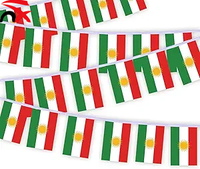 2026 Sport Kurdistan Décoration drapeau national Collier Porte-clés Capes Coques de téléphone pour événements sportifs