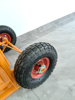 Carretilla de mano de acero de alta resistencia con dos ruedas, neumáticos, para transporte de carga en almacenes y construcción, tipo Tiger Cart