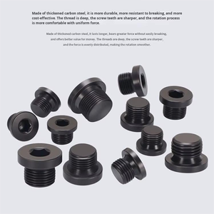 हाइड्रोलिक सिस्टम हेक्स सॉकेट फ्लैंज प्लग कार्बन स्टील मीट्रिक फाइन थ्रेड तेल प्लग - Product Image 5