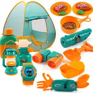 Juego <span class=keywords><strong>de</strong></span> acampada al aire libre para niños, juguete con tienda <span class=keywords><strong>de</strong></span> juguete, lámpara <span class=keywords><strong>de</strong></span> acampada, vajilla telescópica, tienda <span class=keywords><strong>de</strong></span> juegos <span class=keywords><strong>de</strong></span> cocina - Product Image 2