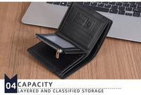 Grosir baellerry dompet tipis pria dengan tempat kartu ritsleting lipat tiga dompet koin dompet pendek tempat kartu dompet billetera cuero