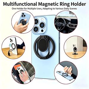 Soporte Magnético Universal Plegable de Doble Cara para Teléfono Celular, Anillo Metálico para <span class=keywords><strong>Auto</strong></span>, Portátil, con Logotipo Personalizado, para Uso en <span class=keywords><strong>Auto</strong></span> y Escritorio - Product Image 4