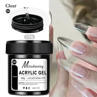 Gel d'extension d'ongles en acrylique de grande capacité 150g UV/LED à faire tremper, couleur nude, façonnage, renforcement, 3 en 1, vente en gros pour salon de manucure