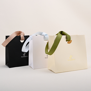 PackSecret Bolsas de Compras de Papel Kraft Cuadradas de Lujo con Logotipo Personalizado, Cinta y Cuerda para Envolver Regalos (Ecológicas) - Product Image 6