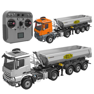 Camion benne télécommandé <span class=keywords><strong>Kabolite</strong></span> K5801 1/14, modèle de véhicule de construction en béton armé, 4x4, tracteur-remorque en métal - Product Image 1