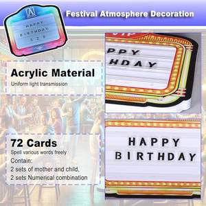 ป้ายไฟ LED อะคริลิคแบบโมเดิร์น สำหรับงานปาร์ตี้ไนต์คลับ วีไอพี  พร้อมกล่องใส่ข้อความและที่วางขวด - Product Image 6