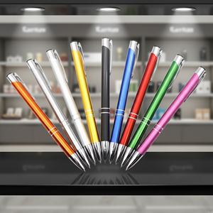 Bolígrafo Metálico Promocional con Logotipo Personalizado, Bolígrafo de Aluminio con Clip, Venta Caliente - Product Image 4