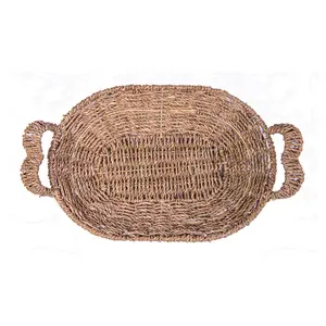 Oval Decorative Handmade Seagrass Woven Basket