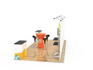 ระบบโครงผ้าตึง 20*10 ฟุต บูธคุณภาพดี พร้อมชั้นวาง<span class=keywords><strong>ทีวี</strong></span>และขาตั้งจอแสดงผล - Product Image 6