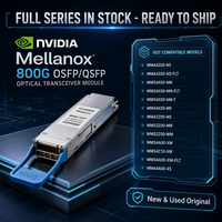 MMA4Z00-NS 800G OSFP 2x400G NDR InfiniBand Transceiver Dual MPO-12/APC 8m 50m MMF VCSEL Modul Optik untuk Quantum-2 Switch50n