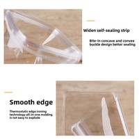 10*15cm clair PVC recyclable en plastique Transparent OPP sac réutilisable ligne de données pochette d'emballage pour collier de bijoux cosmétiques