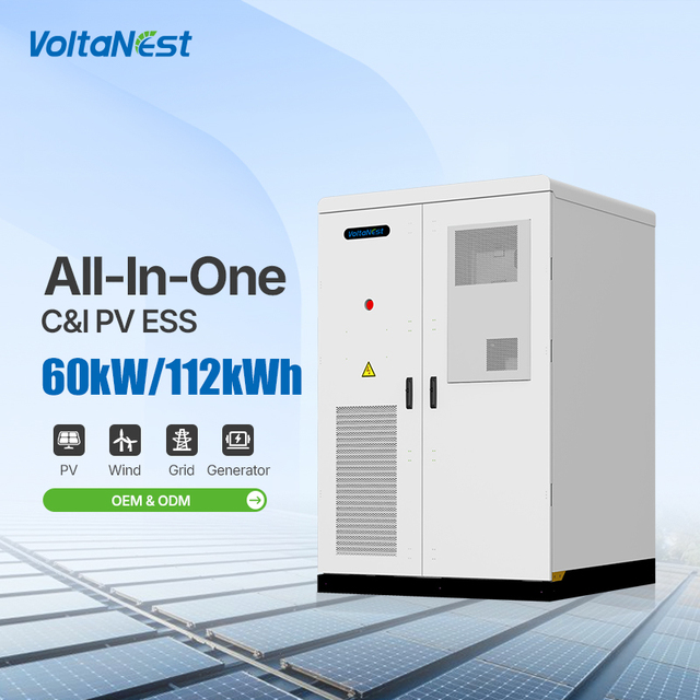 Custom 61kWh 112kWh 100kWh 200kwh Solar Hybrid All-in-one LFP Commercial & Industrial Energy Storage System Cabinet Outdoor