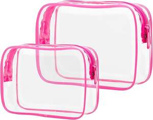Sac cosmétique en néoprène à la mode pour femmes avec logo personnalisé en PVC transparent et fermeture à glissière durable à motif de fruits pour articles de toilette et maquillage - Product Image 1